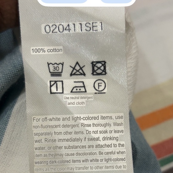 Sara Mallika SS21 100% Cotton Shirt Striped Pastel Midi Dress Pockets Size M/L - Picture 11 of 14